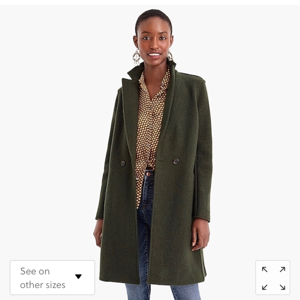 J crew daphne topcoat in Italian boiled wool